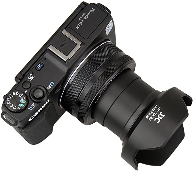 Paraluce Per Canon PowerShot G1X Mark II | LH-DC80, Anti-Riflesso, A Baionetta, Protezione Obiettivo