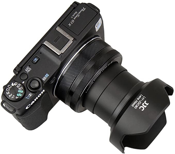 Paraluce Per Canon PowerShot G1X Mark II | LH-DC80, Anti-Riflesso, A Baionetta, Protezione Obiettivo