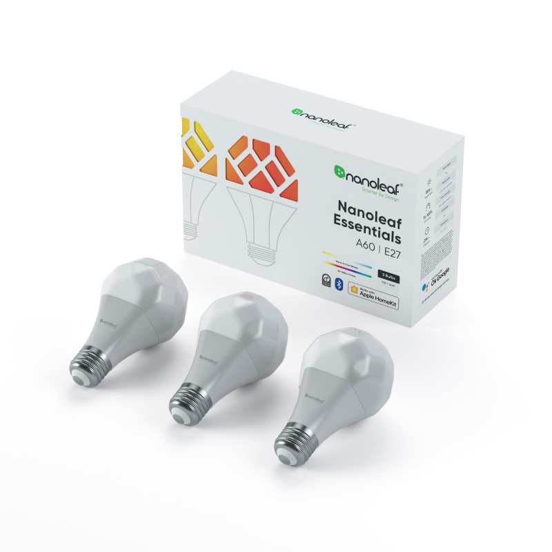 Nanoleaf Essentials Smart A60 Bulb 3 pack (E27) 彩色智能燈泡3件套裝