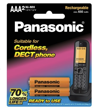 Panasonic 充電池 (AAA) BK-4LDAW/2BT
