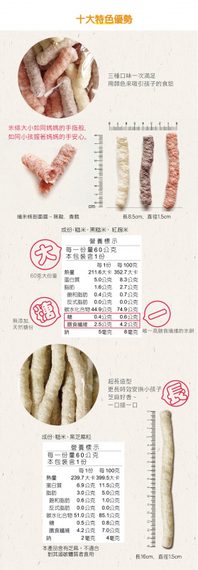 【無麩質米餅】100%純米米餅-纖米粒(圓滿妹)，綜合包：糙米、黑糙米、紅麴米
