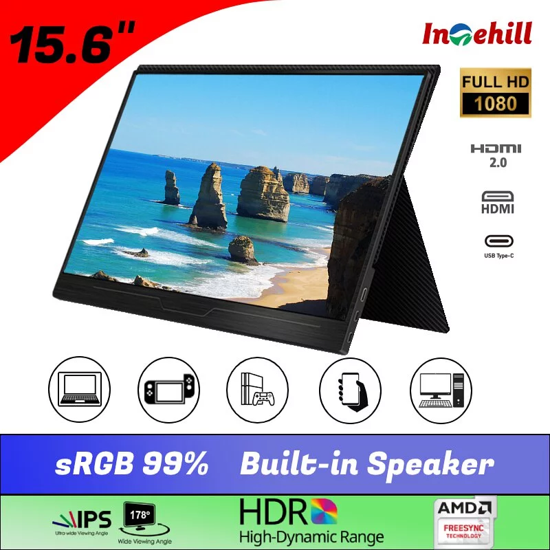 Intehill 15.6" Portable Monitor 1080P HS156PE