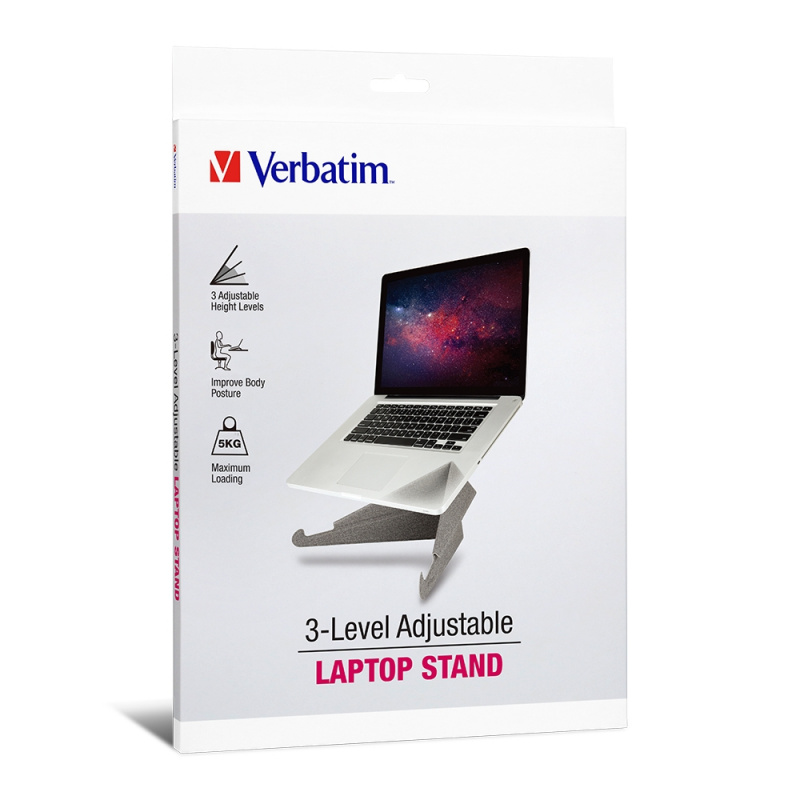 Verbatim 3-Level Adjustable Laptop Stand (66378)
