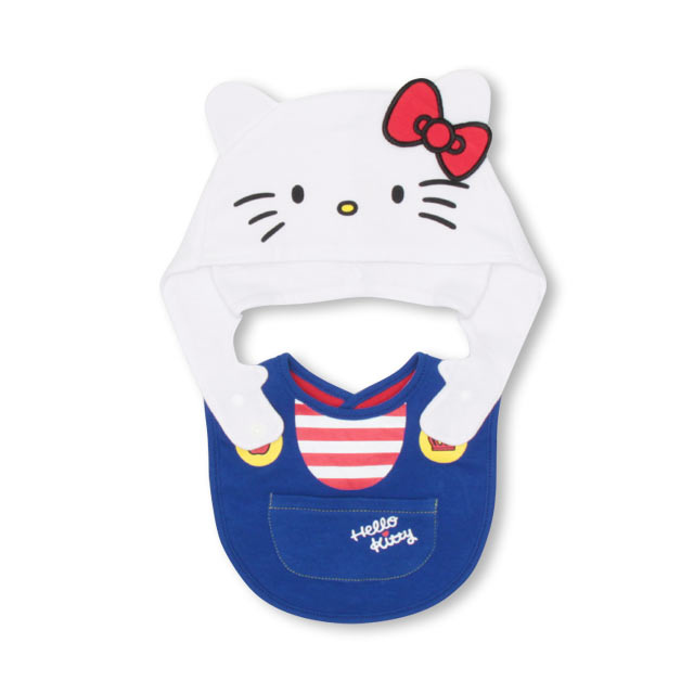 日本SANRIO Hello Kitty 口水肩連造型帽 [3款]