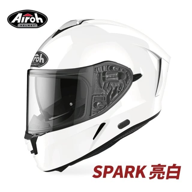 【Airoh】SPARK 全罩頭盔 素色 (亮黑│亮白)
