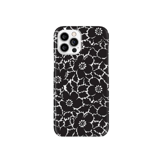 Coach Protective Case for  iPhone 12 系列 - Bold Floral Black/Clear