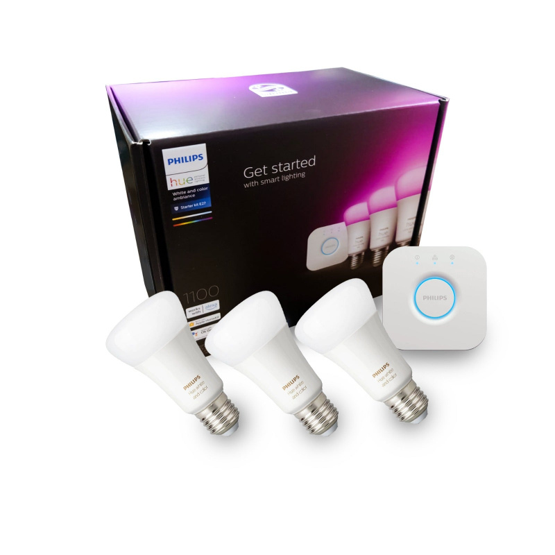 Philips 飛利浦 Hue White And Color Ambiance Starter Kit 11W A60 E27 Bulb (Bluetooth) 白光+彩光入門套件