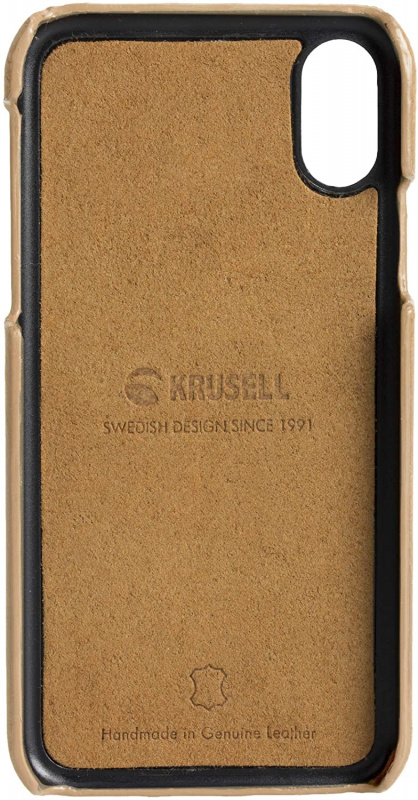 Krusell - Sunne 2 Card Cover For Apple iPhone XR 真皮皮套 - 復古裸色Vintage Nude (KSE-61472)
