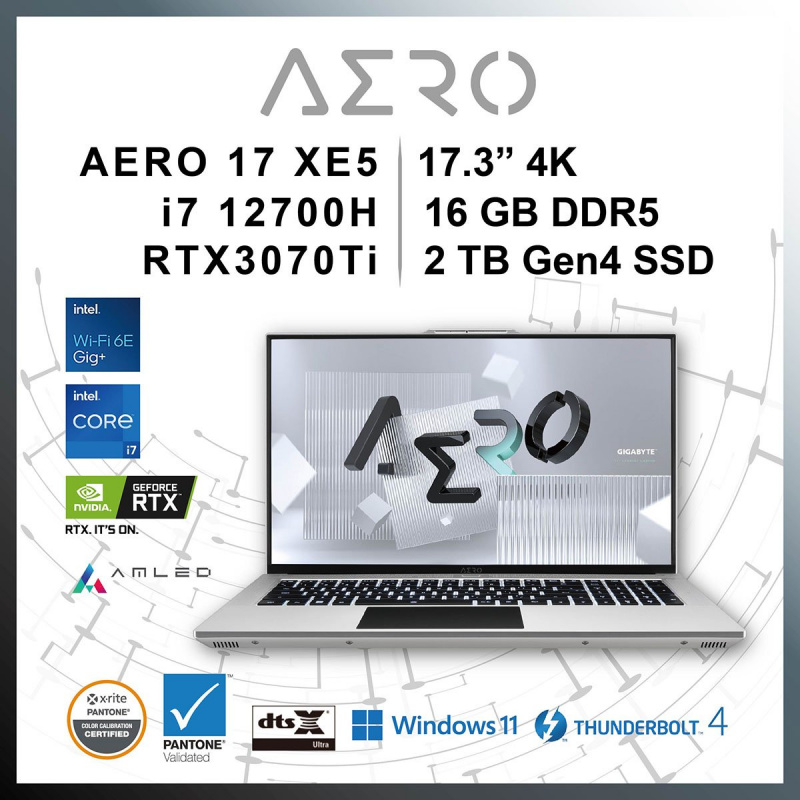 Gigabyte AORUS 17 XE5 i7+3070Ti  4K 電腦 【香港行貨保養】