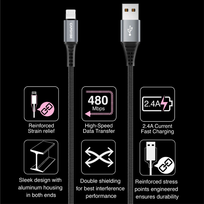 Capdase USB-A TO MFI 28CM