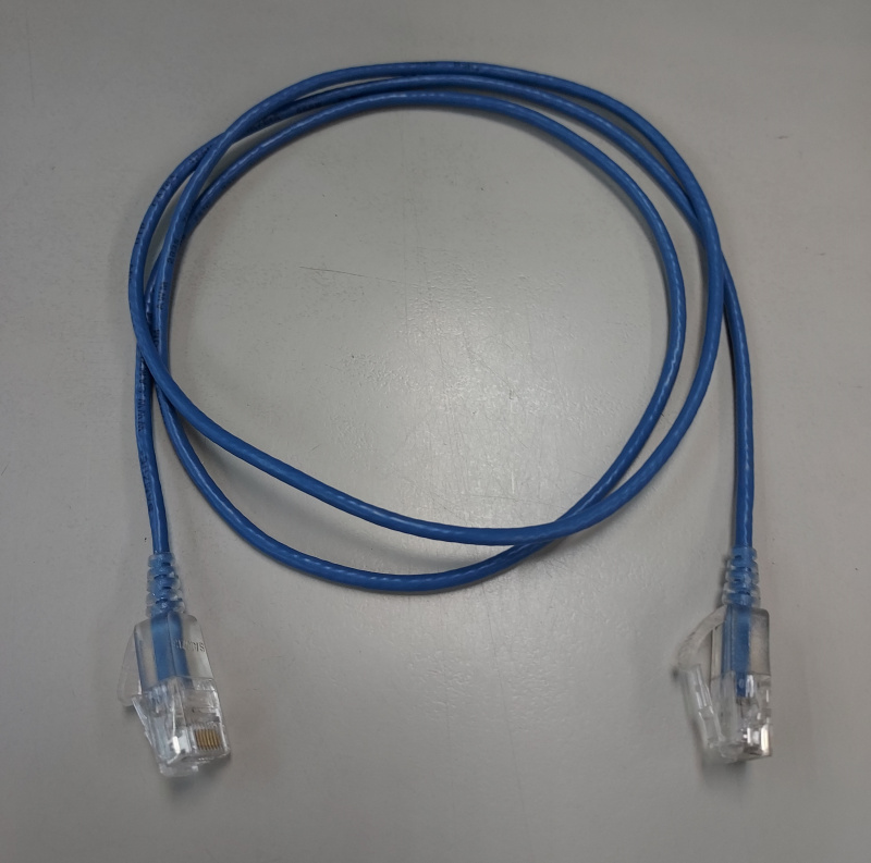 (1 Meter) Ultra-thin Cat6A RJ45 cable (1G, 2.5G, upto 10G bandwidth)