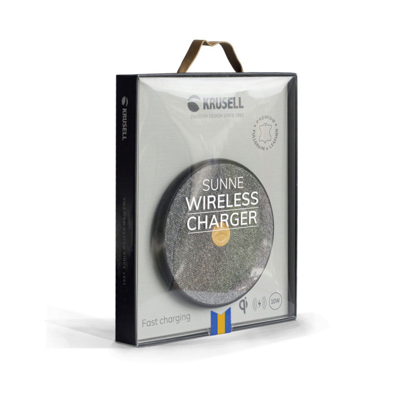 Krusell - Tanum Wireless Charger 10W 無線快速充電器 - Grey (KSE-61393)