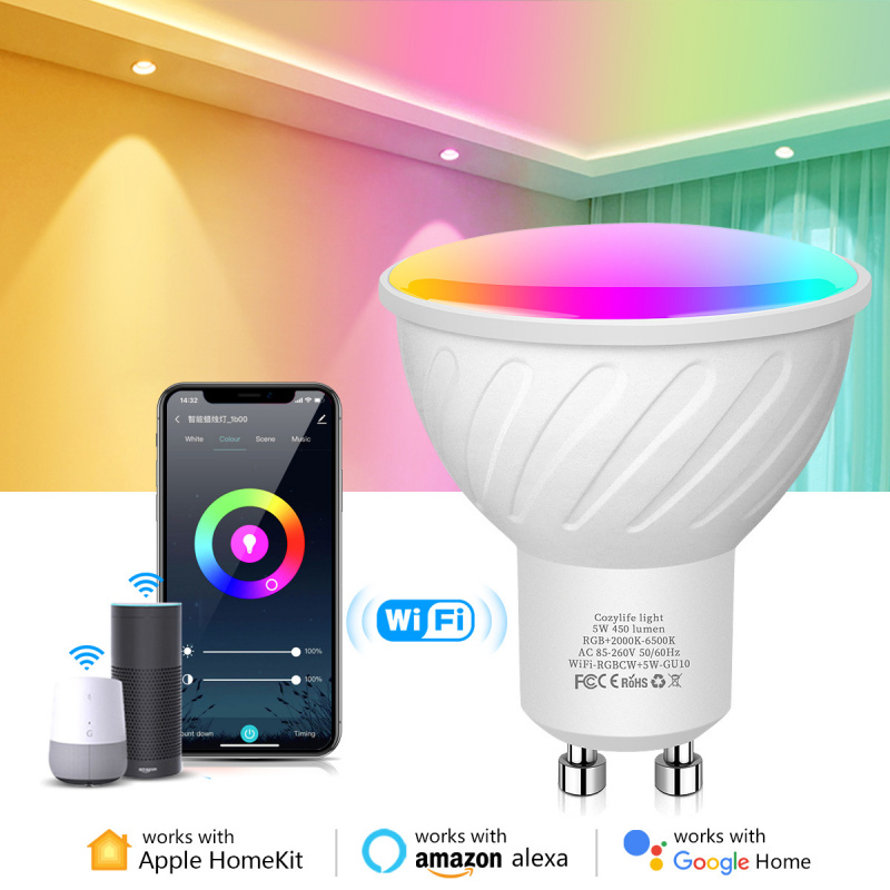 智能射燈 Apple HomeKit GU10 燈杯可調光 2700K-6500K