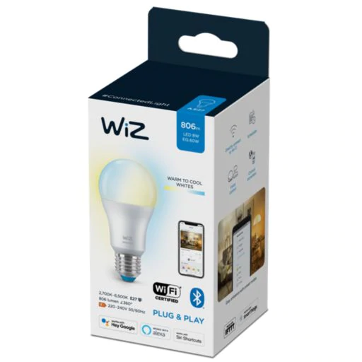 WiZ Wi-Fi智能LED燈泡 - 8W / E27螺頭 / A60 (Tunable White 黃白光)