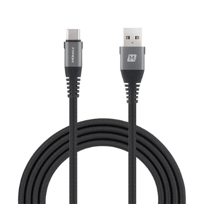 Momax Elite Link USB-A to USB Type-C 2M連接線 灰色 DA18E