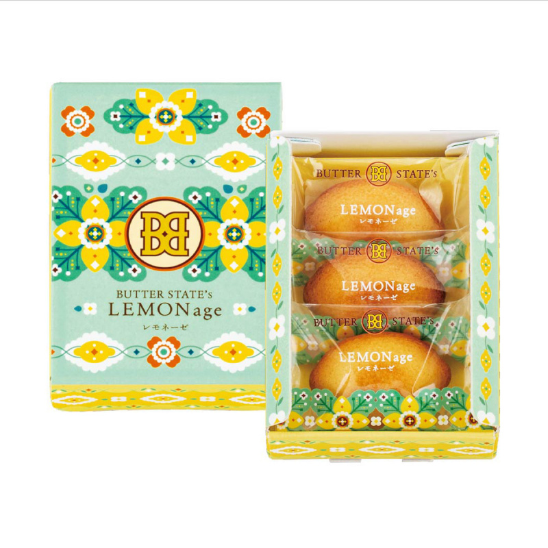 日本Butter State's Lemon age 檸檬工藝 牛油蛋糕 (1盒3件)【市集世界 - 日本市集】