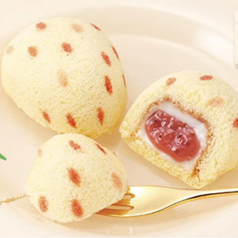 日版Tokyo Banana 銀座草莓果醬牛乳忌廉夾心 士多啤梨型海棉蛋糕 (1盒4件)【市集世界 - 日本市集】