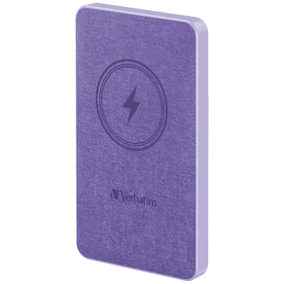 Verbatim MagSafe 磁吸無線行動電源 紫色/黑色