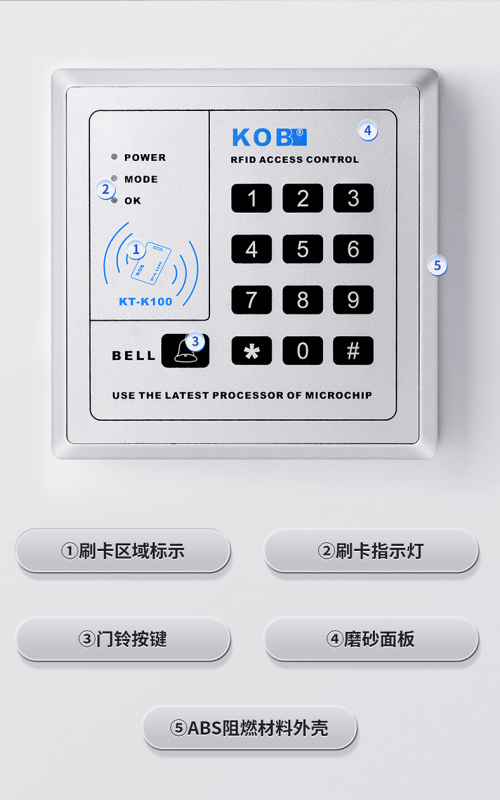 kob, keypad, access control, id - 科域電腦公司