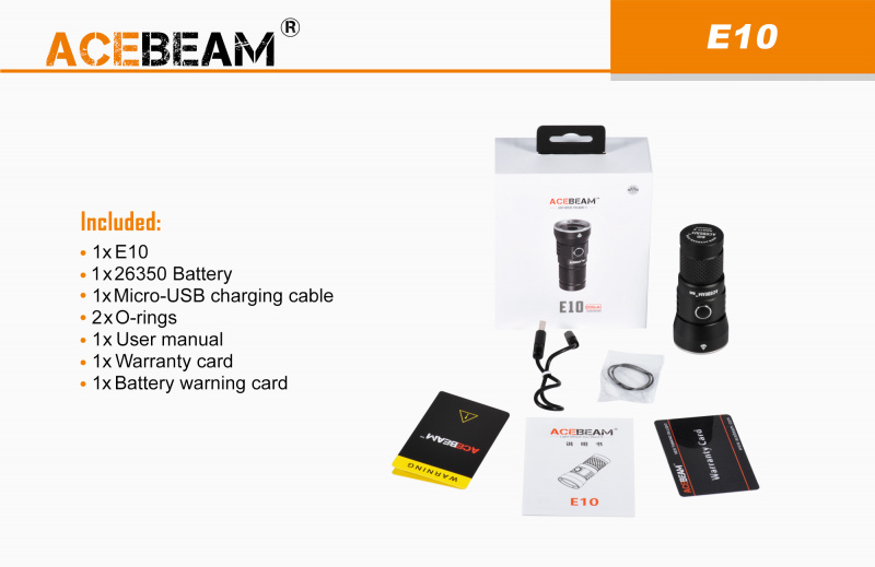 ACEBeam E10 760lm 562米 迷你遠射 USB 電筒