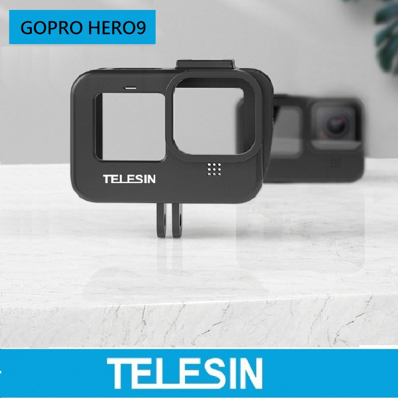 TELESIN HERO10 9 專用 塑膠兔龍邊框 / 防摔殼 / 可外接麥克風 補光燈 -含轉接底座