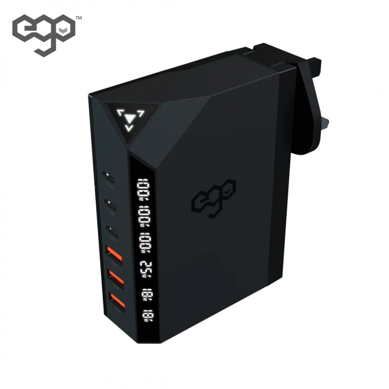 EGO Exinno 240W GaN 即時輸出顯示6 x USB 極速充電器 [V3.2]