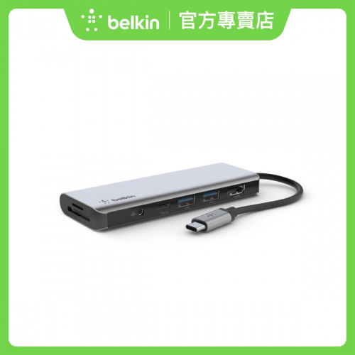 Belkin USB-C 7合1 多媒體集線器 [AVC009btSGY]