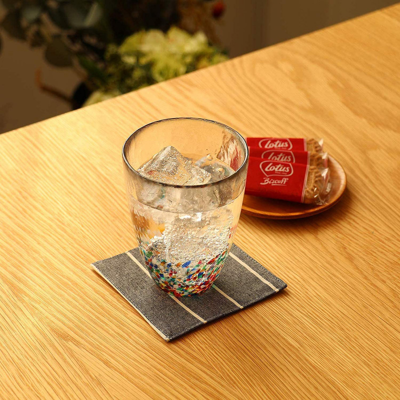 日本 北洋硝子 津輕玻璃 盃 七彩顏色 日本製 玻璃杯 300ml (687)【市集世界 - 日本市集】