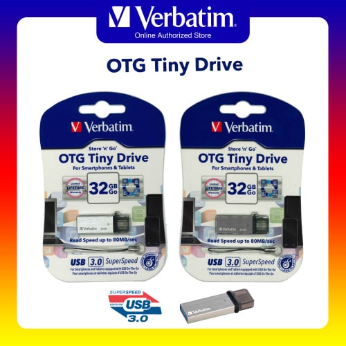 Verbatim OTG Tiny Drive 32GB USB3.0 高速隨身碟 USB手指 (Verbatim#64445 Verbatim#64497) [兩色隨機發貨]