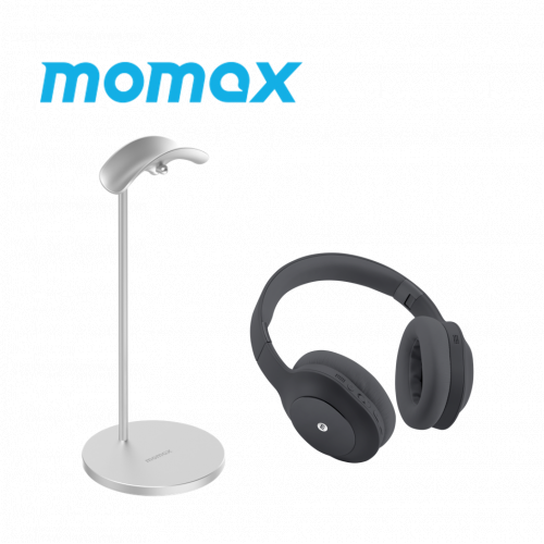 Momax Spark Max 頭戴式無線主動降噪耳機 [2色] + ARCH 耳機掛架[銀色] [BH1-HS1S]