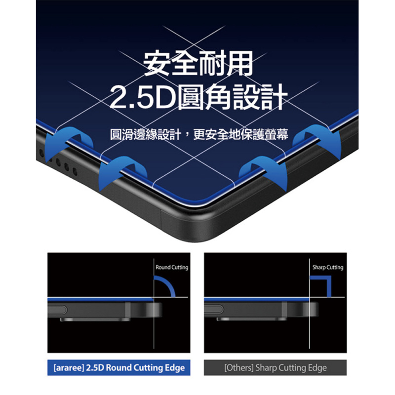 Araree - 平板強化玻璃螢幕保護貼適用於Tab S8 系列