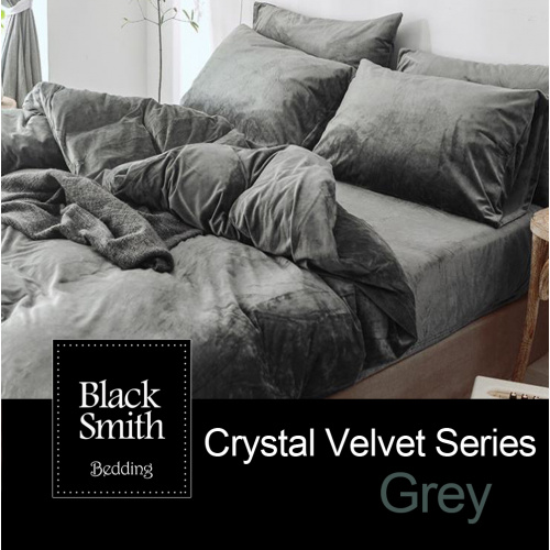 Black Smith 鎖溫水晶絨系列床品套裝 [2色/4尺寸]