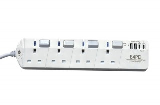EIGHT - E4PD TypeC PD+ USB 連4位13A拖板