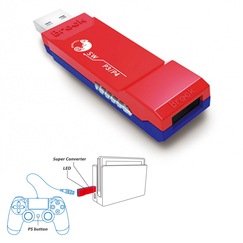 Brook Ps3 Ps4 To Switch 控制器轉換器原裝新品game Controller Super Converters Supreme Factory Limited