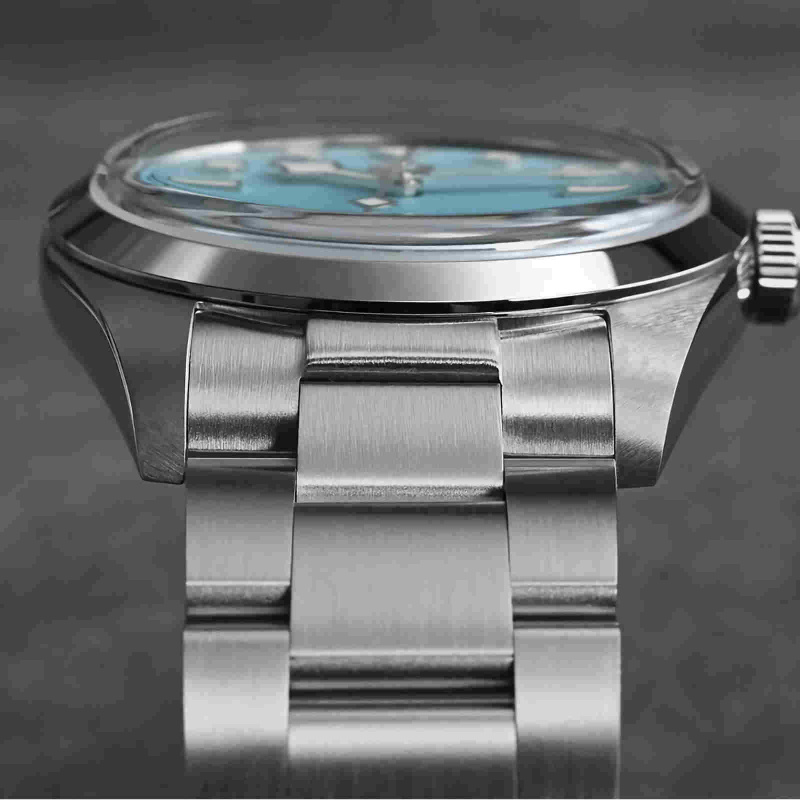 SAN MARTIN SN021-G-B2 自動機械錶 不鏽鋼 黑色/藍色