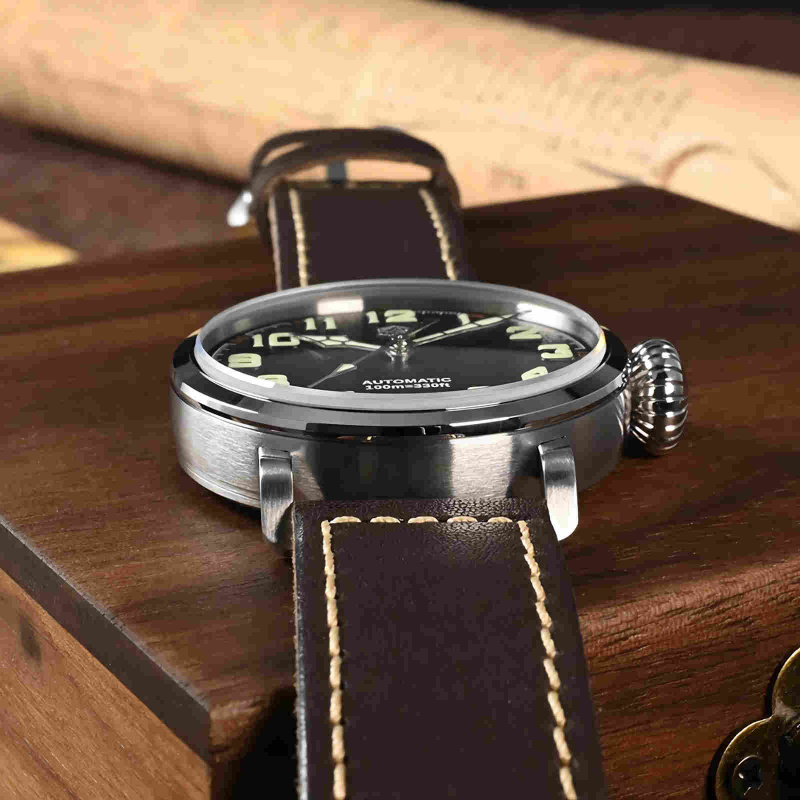 SAN MARTIN SN095-G-X 自動機械錶 皮帶