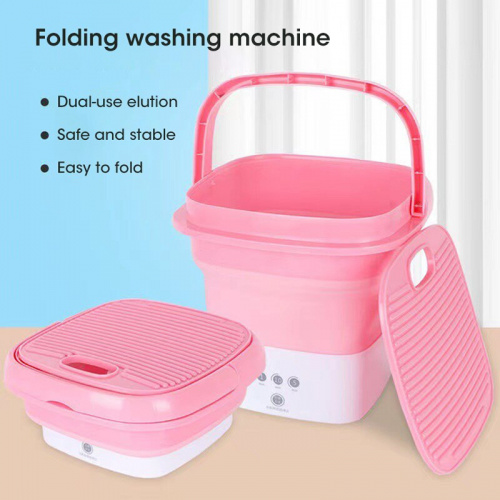 洗菜機迷你洗衣机带烘干机可折叠洗衣机衣服带烘干机洗衣桶洗袜子内衣
