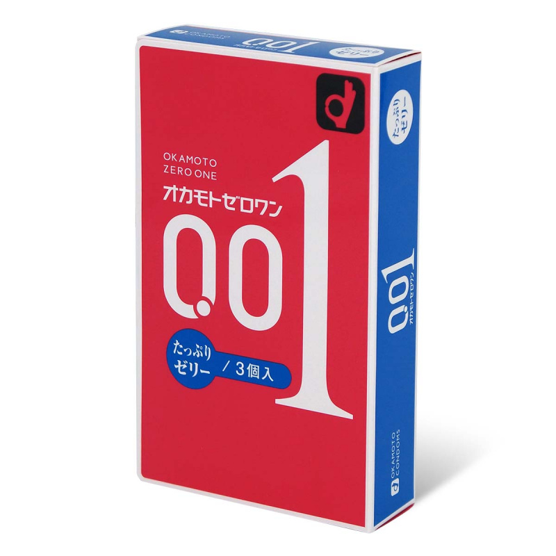 岡本 0.01 (日本版) 潤滑劑加量 3片裝 PU超薄安全套