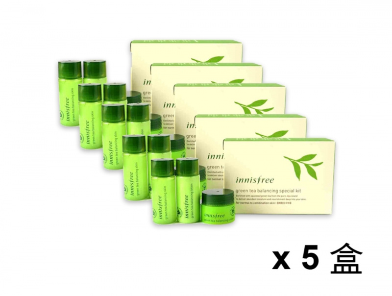 Innisfree 綠茶平衡保濕旅行套裝 5盒