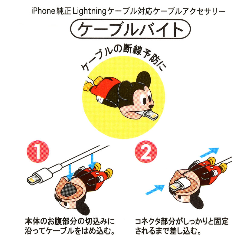 日本Disney 米奇/三眼仔 iPhone Lightning線套 [8款]
