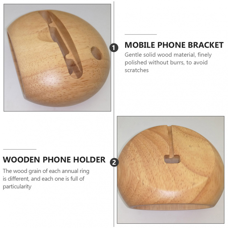 木製音箱1 件木制手机扬声器支架创意手机架抛光扬声器