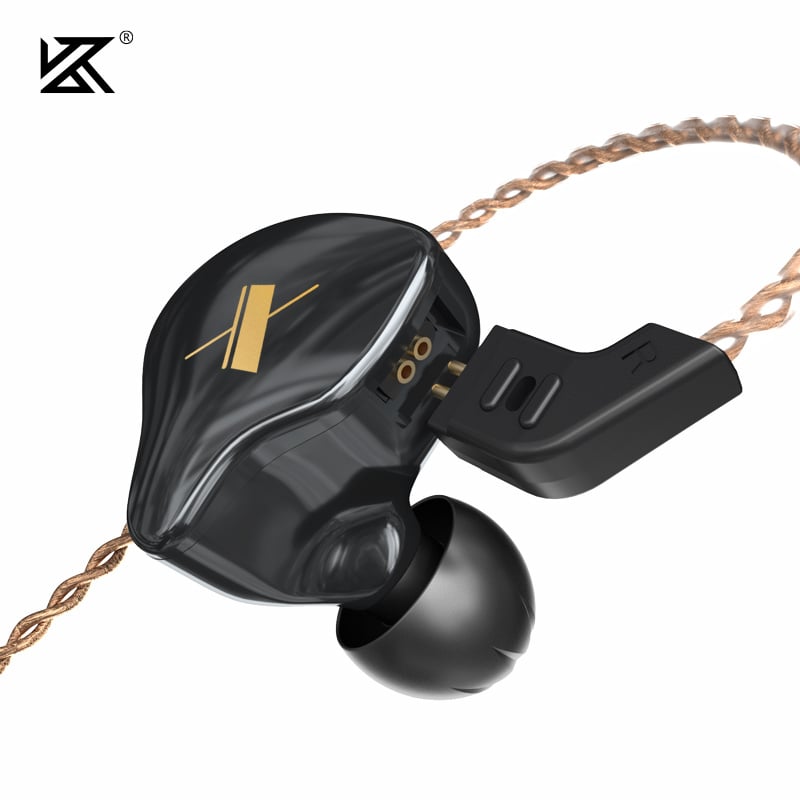 腦後耳機KZ EDX Crystal Color 1DD HIFI Bass Earbuds In Ear Monitor Headphones Sport Noise Cancelling Headset