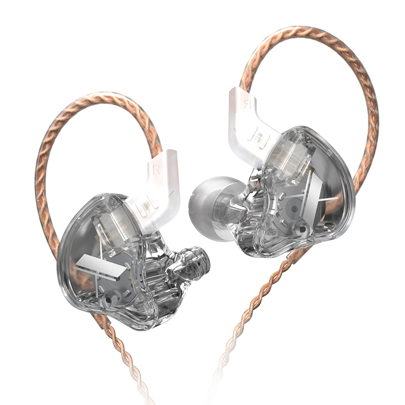 腦後耳機KZ EDX Crystal Color 1DD HIFI Bass Earbuds In Ear Monitor Headphones Sport Noise Cancelling Headset