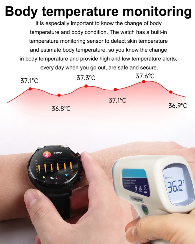 健康手錶2022 New ECG+PPG Smart Watch Men Sangao Laser Health Heart Rate Blood Pressure Fitness Sports Watches IP68 Waterproof Smartwatch