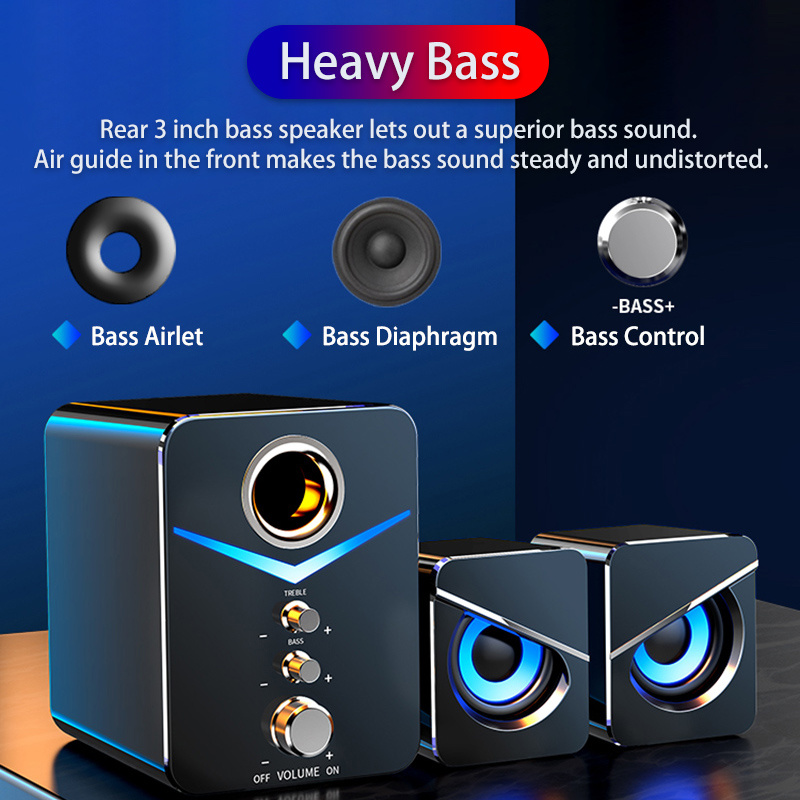 電腦喇叭Home Theater System Caixa De Som PC Bass Subwoofer Bluetooth Speaker Computer Speakers Music Boombox D