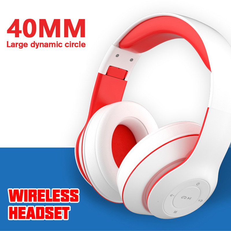 低音炮2022 NEW Bluetooth Headphones Foldable Wireless Headsets Bass Stereo Earphone Mp3 Player With Mic Support TF Card AUX PC