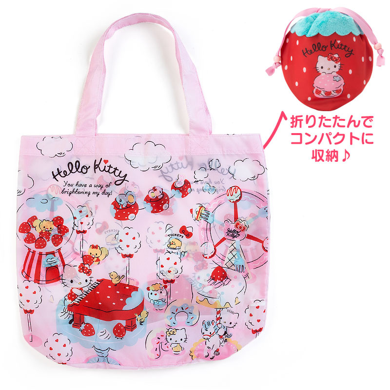 日本SARNIO Hello Kitty 折疊購物袋 [3款]