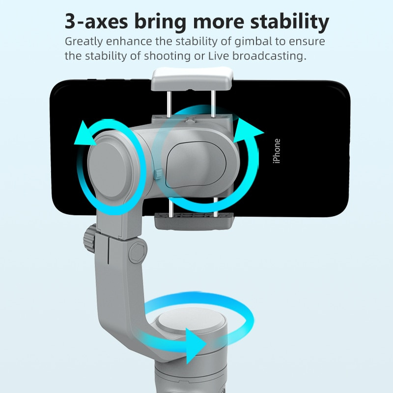 穩定器AXNEN HQ3 3 軸可折疊智能手機手持雲台手機視頻錄製 Vlog 穩定器適用於 iPhone 13 小米華為三星