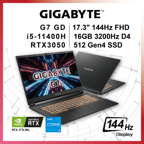 Gigabyte G7 GD  電競手提電腦 RTX3050