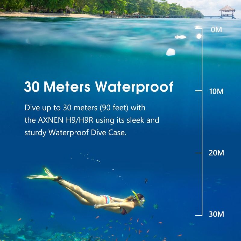 運動相機AXNEN H9R H9 Action Camera Ultra HD 4K 30fps 1080P 60fps WiFi 2 Inch 170D Underwater Waterproof Helmet Video Recording Sport Cam